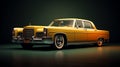 Vintage Car on Solid Background Iconic Elegance Royalty Free Stock Photo