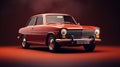 Vintage Car on Solid Background Iconic Elegance Royalty Free Stock Photo