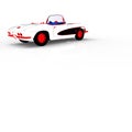 Vintage car template 3d rendering Royalty Free Stock Photo