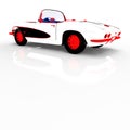 Vintage car template 3d rendering Royalty Free Stock Photo