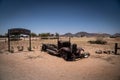 Vintage Car Wreck at Solitaire Town in Namibia Royalty Free Stock Photo