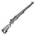 Vintage carbine rifle concept Royalty Free Stock Photo