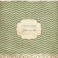 Vintage card with chevron background