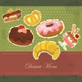 Vintage card with dessert Royalty Free Stock Photo