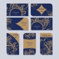 Vintage card set Royalty Free Stock Photo