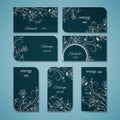 Vintage card set Royalty Free Stock Photo