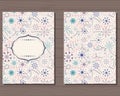 Vintage card with snowflakes