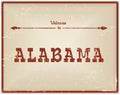 Vintage card Welcome to Alabama