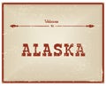 Vintage card Welcome to Alaska