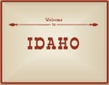 Vintage card Welcome to Idaho