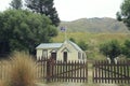 View of Vintage Cardrona hall and church , Central Otago, South Island, New Zealand