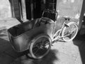 Vintage cargo bicycle in the street