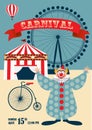 Vintage carnival or circus poster