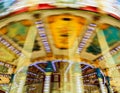 Vintage carousel with motion blur Royalty Free Stock Photo