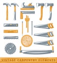 Vintage carpentry elements Royalty Free Stock Photo