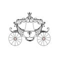 Vintage carriage - doodle icon Royalty Free Stock Photo