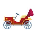 Vintage carriage icon, flat design Royalty Free Stock Photo