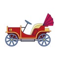 Vintage carriage icon, flat design Royalty Free Stock Photo