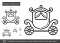 Vintage carriage line icon. Royalty Free Stock Photo