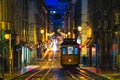 Vintage carrier on tram line 28 in lisbon