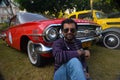 Vintage cars are on display during a show organized by the Vintage and Classic Car Club of Pakistan in Islamabad, Pakistan,