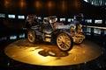 Vintage cars exhibit in the Mercedes-Benz museum in Stuttgart Royalty Free Stock Photo