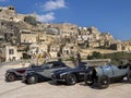 Vintage cars in the old town of Matera in Italy Royalty Free Stock Photo