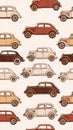 Vintage Cars Pattern Royalty Free Stock Photo