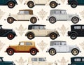 Vintage Cars Pattern Royalty Free Stock Photo