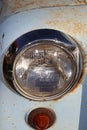 Vintage cars- rust on the hood and head lights