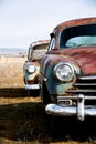 Vintage cars vertical version Royalty Free Stock Photo