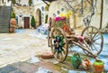 The vintage cart at the house, Goreme, Cappadocia, Turkey Royalty Free Stock Photo