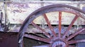 Vintage cart wheel