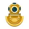 Vintage cartoon diving helmet Royalty Free Stock Photo