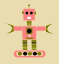 Vintage cartoon robot Royalty Free Stock Photo