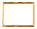 Vintage carved narrow wooden picture frame