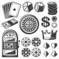 Vintage Casino Elements Set