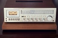 Vintage Cassette Deck Stereo Receiver Front Royalty Free Stock Photo