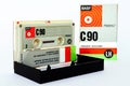 Vintage Cassette Tape BASF 1971 Compact-Cassette LH C90 Royalty Free Stock Photo