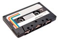 A vintage cassette tape on white