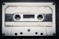 Vintage Cassette tape on a wood background with copy space Royalty Free Stock Photo