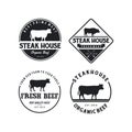 Vintage Cattle. Steak House / Beef logo design inspiration. Grill Restaurant emblem - Vector