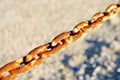 Vintage chain, old rusty steel close up Royalty Free Stock Photo