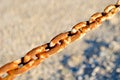 Vintage chain, old rusty steel close up Royalty Free Stock Photo