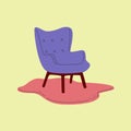 Vintage Chair On Funky Rug Royalty Free Stock Photo