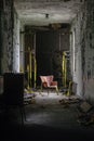 Vintage Chair in Hallway - Abandoned Hospital / Sanitarium - New York