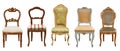 Vintage chairs isolated Royalty Free Stock Photo