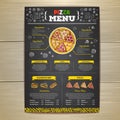 Vintage chalk drawing fast food menu design