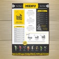 Vintage chalk drawing fast food menu design Royalty Free Stock Photo