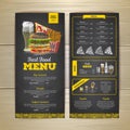 Vintage chalk drawing fast food menu design Royalty Free Stock Photo